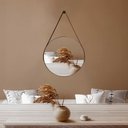 Ver imagem 2 de Espelho Adnet Redondo 30cm com Alça e Suporte para Sala Quarto Banheiro Hall