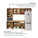 Ver imagem 7 de Cozinha Completa Modulada 4 Peças 11 Portas 1 Gaveta Cristal Bege/Cinamomo/Off White