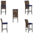 Ver imagem 5 de Mesa Bistro e 4 Banquetas Roma Preta Corda Náutica 10 Trama Original