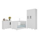 Ver imagem 2 de Quarto de Bebê Completo com Berço Americano 3 em 1 Ternura Multimóveis Mp4655 Branco