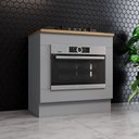 Ver imagem 1 de Balcão Forno de Embutir 80cm 100% MDF com Tampo Americana Henn