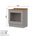 Ver imagem 3 de Balcão Forno de Embutir 80cm 100% MDF com Tampo Americana Henn
