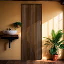 Ver imagem 1 de Kit com 4 Portas Sanfonada de PVC 210x105cm Bariri Bege/Imbuia