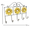 Ver imagem 2 de Cabide com Flor Artesanal Rústico Decorativo de Ferro para Quarto de Parede Libertas Rosas Artesanat