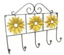 Ver imagem 1 de Cabide com Flor Artesanal Rústico Decorativo de Ferro para Quarto de Parede Libertas Rosas Artesanat