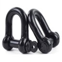 Ver imagem 1 de Manilha 3/4 Reta Aço Carbono Pino Roscado Reboque Elevação Budin - Preta - Kit 2 Unid.