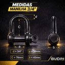 Ver imagem 3 de Manilha 3/4 Reta Aço Carbono Pino Roscado Reboque Elevação Budin - Preta - Kit 2 Unid.