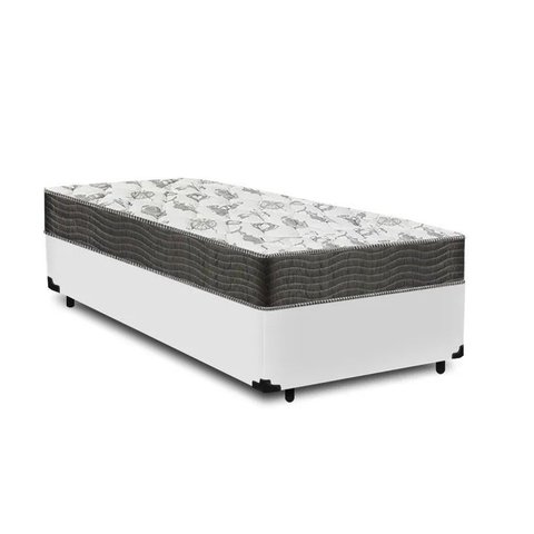 Cama Base Solteiro Branco Colchão Iso 100 D33 - Ortobom