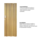 Ver imagem 6 de Kit com 2 Portas Sanfonada de Pvc 210x105cm Bariri