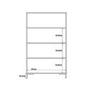 Ver imagem 6 de Cristaleira Estante Alta Refresh 148,5cm com 2 Portas de Vidro e 3 Prateleiras para Sala de Estar