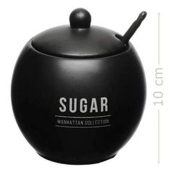 Açucareiro Manhattan Preto em Porcelana 350ml Hauskraft - 3