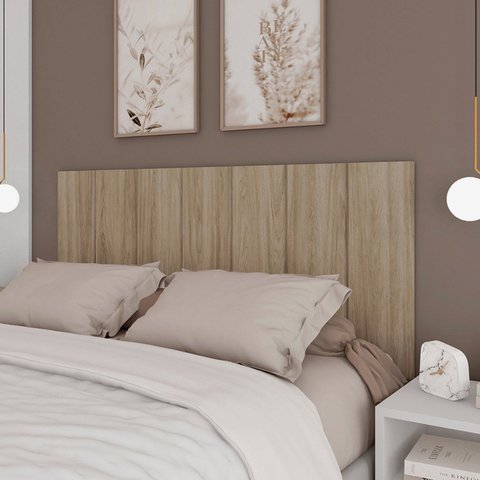 Cabeceira Modulada Painel para Cama Box Casal 140cm 7 Módulos Liora Marrom