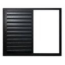 Ver mais imagens de Janela Veneziana de Alumínio 3 Folhas Móveis 100x150cm Linha 25 Preto Esquadrias Bergamo