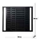 Ver imagem 7 de Janela Veneziana de Alumínio 3 Folhas Móveis 100x150cm Linha 25 Preto Esquadrias Bergamo