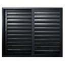 Ver imagem 4 de Janela Veneziana de Alumínio 3 Folhas Móveis 100x150cm Linha 25 Preto Esquadrias Bergamo