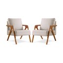 Ver imagem 3 de Kit 2 Poltronas Mona Braço de Madeira Decorativa
