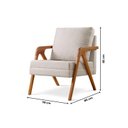 Ver imagem 4 de Kit 2 Poltronas Mona Braço de Madeira Decorativa