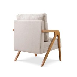 Kit 2 Poltronas Mona Braço de Madeira Decorativa - 8