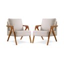 Ver imagem 3 de Kit 2 Poltronas Mona Braço de Madeira Decorativa