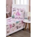 Ver imagem 2 de Colcha Cobre Leito Solteiro Infantil Menina Desenho Animado Princesas + Capa de Almofada