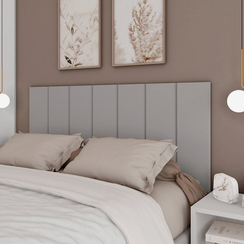 Cabeceira Liora Modulada Cama Box Casal 1,40m 7 Módulos