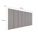 Ver imagem 4 de Cabeceira Modulada Painel para Cama Box Casal 140cm 7 Módulos Liora Cinza