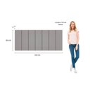 Ver imagem 5 de Cabeceira Modulada Painel para Cama Box Casal 140cm 7 Módulos Liora Cinza