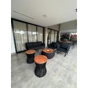 Ver imagem 3 de Jogo de Sofá 2 Poltronas e Pufe Corda Náutica Jardim Externo