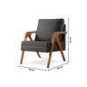 Kit 2 Poltronas Mona Braço de Madeira Decorativa - 3