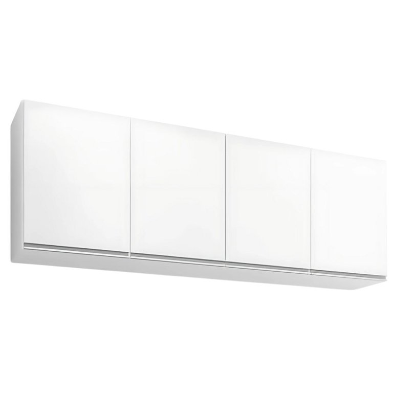 Armário Aéreo 1,60m com 4 Portas Cozinha Área de Serviço Lavínia Branco Armário Aéreo 1,60m com 4 Portas Cozinha Área de Serviço Lavínia Branco