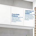 Ver imagem 6 de Armário Aéreo 1,60m com 4 Portas Cozinha Área de Serviço Lavínia Branco