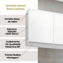 Ver imagem 4 de Armário Aéreo 1,60m com 4 Portas Cozinha Área de Serviço Lavínia Branco