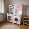 Kit Mini Cozinha Infantil e Máquina de Lavar - Rosa Bebê - 2