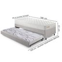Ver imagem 2 de Bicama Box Solteiro Corino Linho 88x188x28 Cm com Colchão Ecoline D33 Espuma Ecoflex
