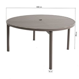 Conjunto Jardim e Varanda 1 Mesa Redonda 130cm 4 Cadeiras com Braços Refúgio Cabecasa Madeiramadeira - 2