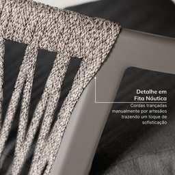 Conjunto Jardim e Varanda 1 Mesa Redonda 130cm 4 Cadeiras com Braços Refúgio Cabecasa Madeiramadeira - 8