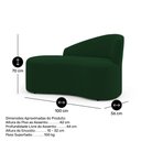 Ver imagem 2 de Namoradeira Compacta Decorativa Orgânica Auren 100cm Suede Verde - Desk Design