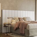 Ver imagem 1 de Cabeceira Modulada Cama Box Casal/Queen/King 240cm 12 Módulos Aurora Branco
