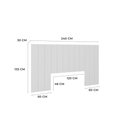 Ver imagem 4 de Cabeceira Modulada Cama Box Casal/Queen/King 240cm 12 Módulos Aurora Branco