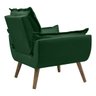 Poltrona Opala Conforto Decorativa em Veludo com Pés Palito - Verde - 5