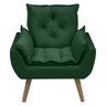 Poltrona Opala Conforto Decorativa em Veludo com Pés Palito - Verde - 1