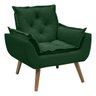 Poltrona Opala Conforto Decorativa em Veludo com Pés Palito - Verde - 4
