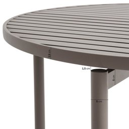 Conjunto Jardim e Varanda 1 Mesa Redonda 130cm 4 Cadeiras com Braços Refúgio Cabecasa Madeiramadeira - 3