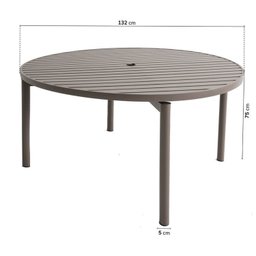 Conjunto Jardim e Varanda 1 Mesa Redonda 130cm 4 Cadeiras com Braços Refúgio Cabecasa Madeiramadeira - 2