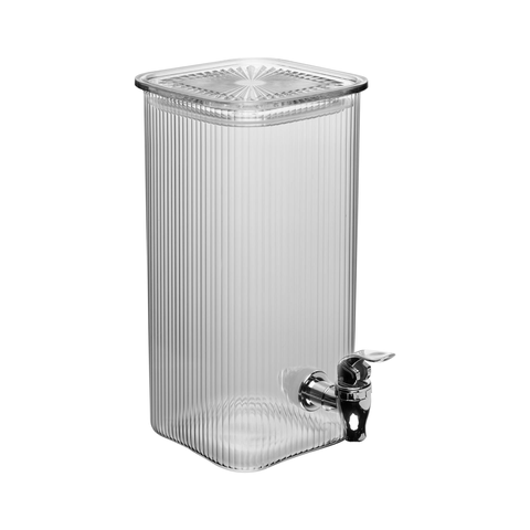 Suqueira de Vidro Lines Quadrada 2,2l Incolor Lyor