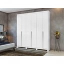 Ver imagem 7 de Guarda Roupa Casal Alonzo 6 Portas de Bater 4 Gavetas MDF com Corrediças Telescópicas Branco Mó