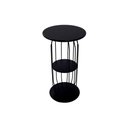 Ver imagem 3 de Mesinha Lateral Industrial Silueta Alta Redonda 35cm Preto