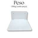 Ver mais imagens de Kit 8 Suportes para Livros Prateleira Flutuante Estilo Moderno Aço Resistente Branco