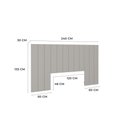 Ver imagem 4 de Cabeceira Modulada Cama Box Casal/Queen/King 240cm 12 Módulos Aurora Cinza