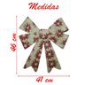 Enfeite Árvore Natal Laço Decorado Com Flores 46 Cm - 2